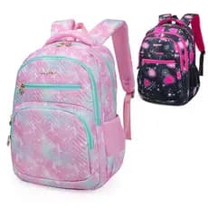 Mochila de grande capacidade impermeável flor cor student school bag