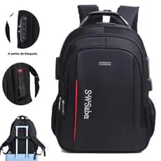 Mochila de trabalho dos homens mochila de grande capacidade para estudantes mochila escolar