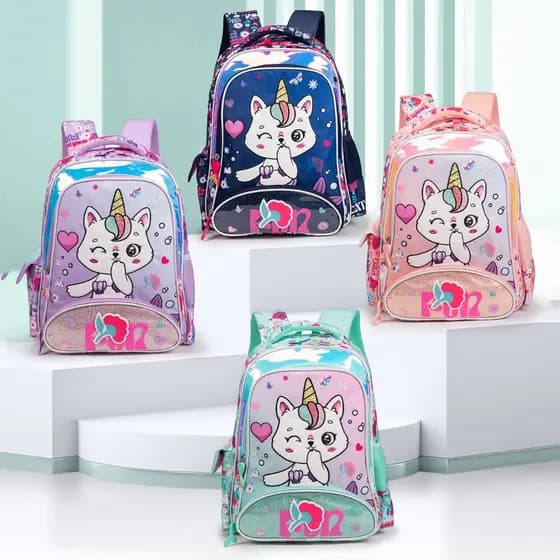 Kids school bag meninas escola impermeável