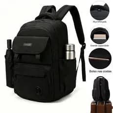 Mochila dos homens nylon reforçado à prova d'água backbag boca saco multifuncional de grande capacidade