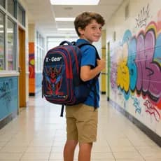 Mochila escolar para meninos e meninas universal (6-12 anos de idade) 3D design padrão estereoscópico