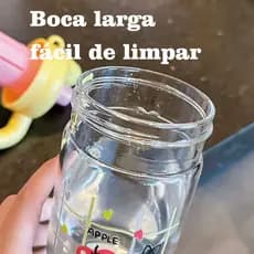 Copo de vidro 580ml com alça grande, tampa em PP e infusor, estampa gatinho fofo copo com canudo