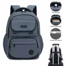 Mochila para homens, nylon impermeável e reforçado, pode conter notebook de 15 polegadas