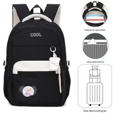 Ladies backpack, sacos multifuncionais de grande capacidade nylon impermeável reforçado