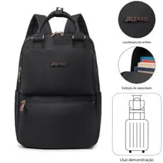Mochila das senhoras (pode ser portátil/pode ser ambos os ombros) nylon de grande capacidade à prova d'água