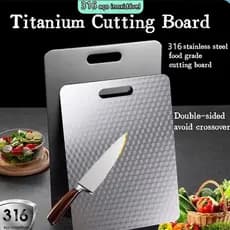 Tábua De Corte padrão de diamante 316 Aço Inoxidável Antibacteriana À Prova De Mofo 46 Cm Tábua De Cozinha