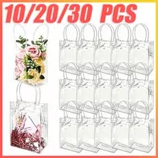 10/20/30 PCS gift bags souvenir clear plastic reusable party and beach bag