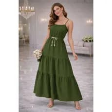Vestido Longo Feminino Confortável Elegante  Ajuste na cintura  Caimento Perfeito