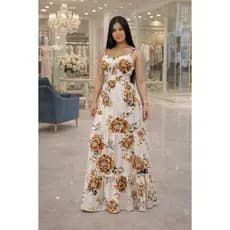 Vestido Longo Floral Feminino Elegante  Moda Verão Envio Imediato