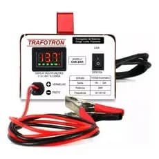 Carregador de Bateria Automotiva CVA2 12 Volts 2-5 Amp/Hr, Com Voltimetro e Amperimetro, Bivolt, Flutuante Carro, Moto
