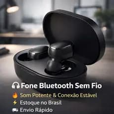 Fone ouvido Xiaomi Redmi Airdots 2 TWS Preto sem Fio Bluetooth 5.0 Gamer