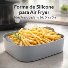 Forma Panela De Silicone Quadrada Air Fryer De Silicone Reutilizável Antiaderente