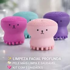 Kit 5 Peças Esponja de Limpeza Polvo Facial Esfoliante Para Maquiagem