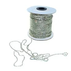 Corrente tira de Strass SS12 - Prata - 10/ 20/ 30/ 40 metros - Alto Brilho Premium