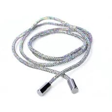 Cordão Cadarço Strass Boreal / Furta-cor 1 Metro/unidade + 2 Ponteira Cromadas ideal Roupa e Calçado