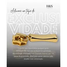 Cursor para Zíper Nylon 5 Palito Dourado – The Lux Gold – Kits 20/50/100 un.
