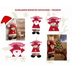 Guirlanda De Natal - Enfeite De Porta Decorativo - Papai Noel/Boneco De Neve - 1 unid. NATAL