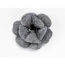 Presilha Grampo Broche de Strass Flor Rose - Luxo em formato de flor Brilhante - 1 unid