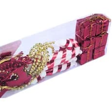 Kit com 19 Enfeites de Natal Vermelho – Pendentes para Árvore - Enfeites Natalino Premium