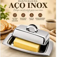 Manteigueira em Aço Inox com Tampa