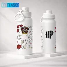 Garrafa Térmica de Aço Inoxidável Harry Potter Gryffindor Grifinória Fresh Com Alça Portátil Estampada 600ml