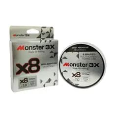 Linha Multifilamento X8 MONSTER 3X | 200 Metros | Cinza