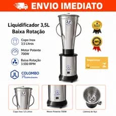 Liquidificador Profissional 3,5 Litros Baixa Rotação Inox JL Colombo