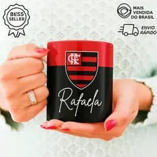 Caneca_Time de Futebol_ Porcelana Personalizada _com Seu Nome - Envio imediato