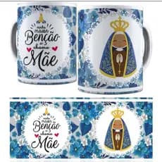 Caneca Xícara de Porcelana - religiosa, católica, Mãe Aparecida, Nossa senhora Aparecida