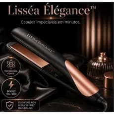 Escova Alisadora Bivolt Tecnologia Iônica Anti Frizz Efeito Salão Cabelos Lisos e Brilhantes LISSÉA ÉLÉGANCE™