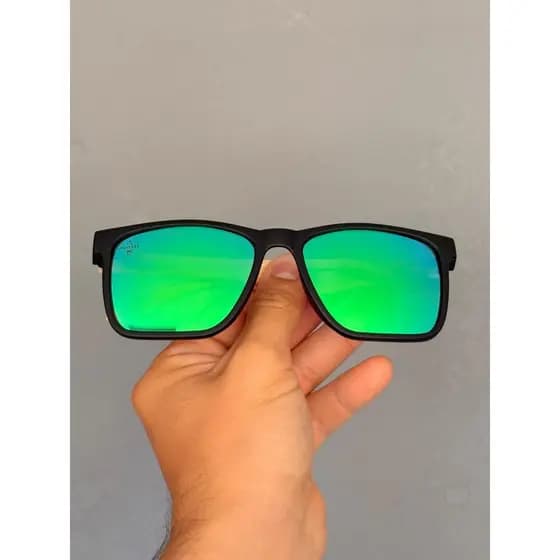 Óculos de Sol Quadrado Madeira para praia/trilha/pesca Uv 400 Reverbe Camaleão