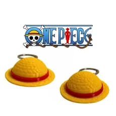 Mini Chapéu Luffy One Piece Chaveiro | Acessório Geek Decorativo