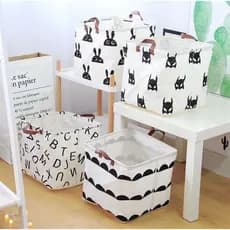 Cesto Organizador Multiuso Dobrável Roupa Brinquedo Tecido 30 x 30 x 30