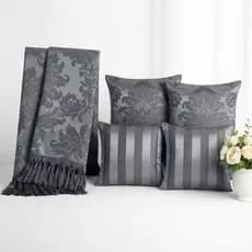 Kit 1 Manta Tecido Jacquard Para Sofá + 4 Capas De Almofada Decorações, casa, Sofá
