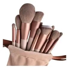Kit 13 Pincéis de Maquiagem Multifuncionais Pincéis Faciais para Base, Corretivo e Blush Make Fácil