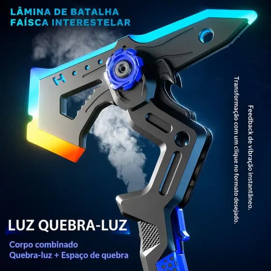 Espada Machado De Brinquedo Led Som E Fumaça Infantil