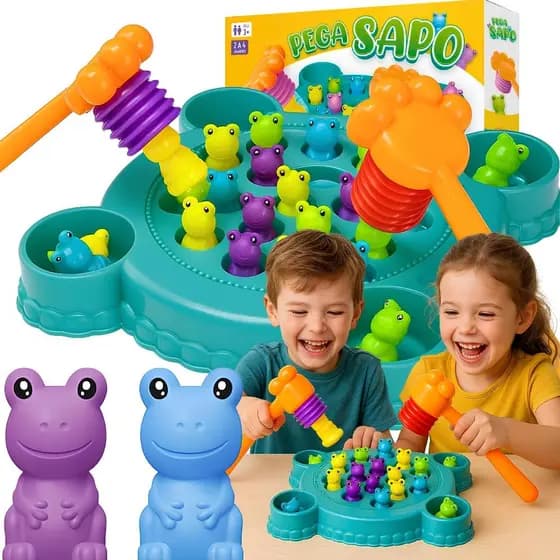 Brinquedo Divertido Infantil  Pega Sapo Sapo Saltitando Jogo Interativo de Mesa para Menino Menina