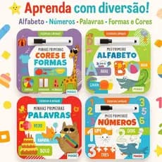 Kit 1/4 Livro de Atividade Caligrafia Letra Cursiva Infantil Com Caneta Mágica Escreva E Apague