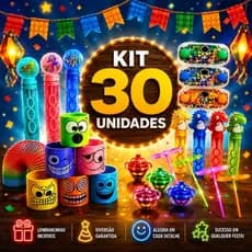 Kit 30 Prenda Festa Junina Brinquedos Doação Brinde Dia Das Crianças Sacolinha Surpresa
