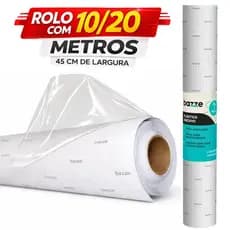 Papel Adesivo Transparente 80 Micras 10/20 Metros Plástico Adesivo Para Envelopamento De Geladeira E Móveis