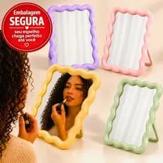 Espelho De Mesa Maquiagem Penteadeira Portátil Com Base Suporte De Mesa