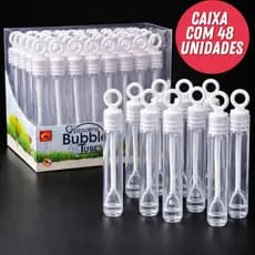 Kit 48 Bolinha de Sabão Casamento Tubinhos Lembrancinha Saída dos Noivos- Atacado