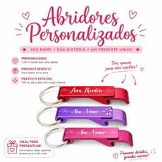 Presente brinde chaveiro feminino personalizado com nome (único)