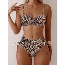 2026 novo estilo maiô feminino impresso Split Sling Bikini cintura alta maiô feminino20260623