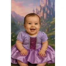 BODY FANTASIA TEMATICO LUXO INFANTIL BEBÊ PRINCESA SOFIA MENINAS MESVERÁRIOS FESTAS CARNAVAL