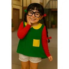 FANTASIA INFANTIL CHIQUINHA COM A TIARA MENINA TURMA DO CHAVES ANIVERSARIOS FESTAS E CARNAVAL
