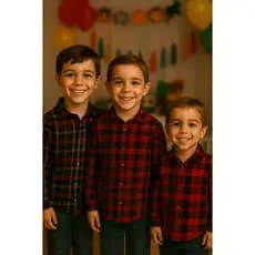CAMISA XADREZ PARA MENINOS TRÊS MODELOS DIFERENTES - FESTAS ANIVERSÁRIOS