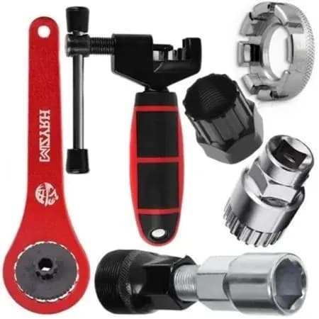 Kit Ferramenta Chave Para Bike Extrator Corrente Pino Raio K7 Pedivela Movimento Central Reparo com