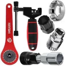 Kit Ferramenta Chave Para Bike Extrator Corrente Pino Raio K7 Pedivela Movimento Central Reparo com