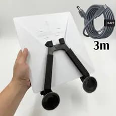 Suporte Para Painel Com Duas Ventosas Para Starlink Mini cinza anti multa